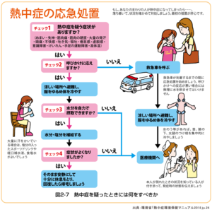 暑さ対策の部屋での熱中症の対処方法（応急処置）