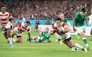 日本代表チーム（世界ランク９位）アイルランド（世界ランク２位）に勝つ19－12