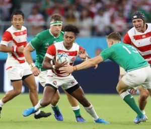 日本代表チーム（世界ランク９位）アイルランド（世界ランク２位）に勝つ19－12