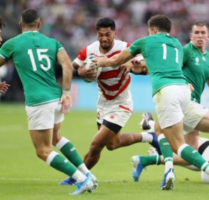 日本代表チーム（世界ランク９位）アイルランド（世界ランク２位）に勝つ19－12