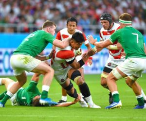 日本代表チーム（世界ランク９位）アイルランド（世界ランク２位）に勝つ19－12