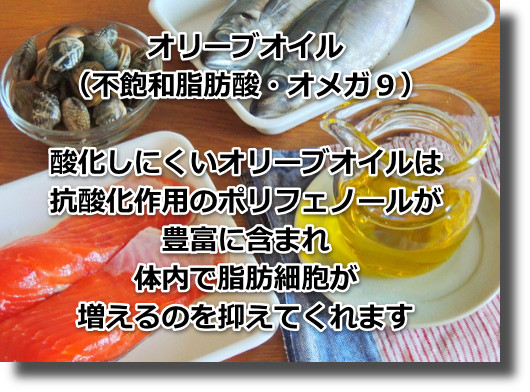 オリーブオイル、魚の油は日本人が積極的に摂ることが必要な油